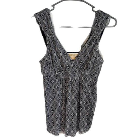 Michael Kors V-Neck Sleeveless Faux Wrap Top Navy Size XS - Picture 7 of 8